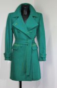 Winterjacke und Wintermantel, Wintermantel aus Lodenstoff, smaragdgruen, gruen